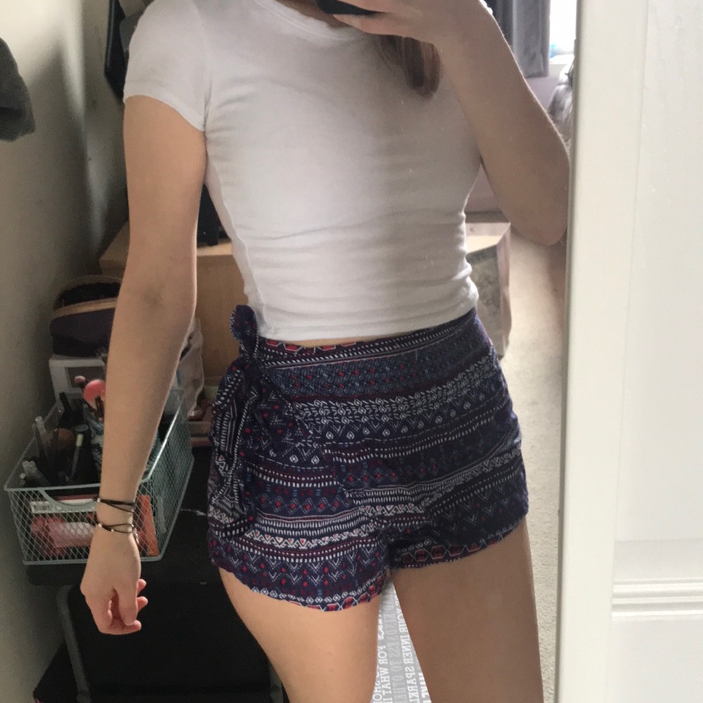 Patterned Wrap Skort
